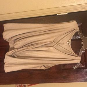 Plus stretchy brown blouse